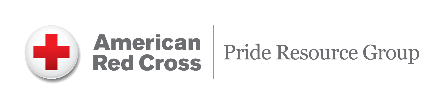American Red Cross logo alongside Pride Resource Group branding, representing collaboration in community support initiatives.