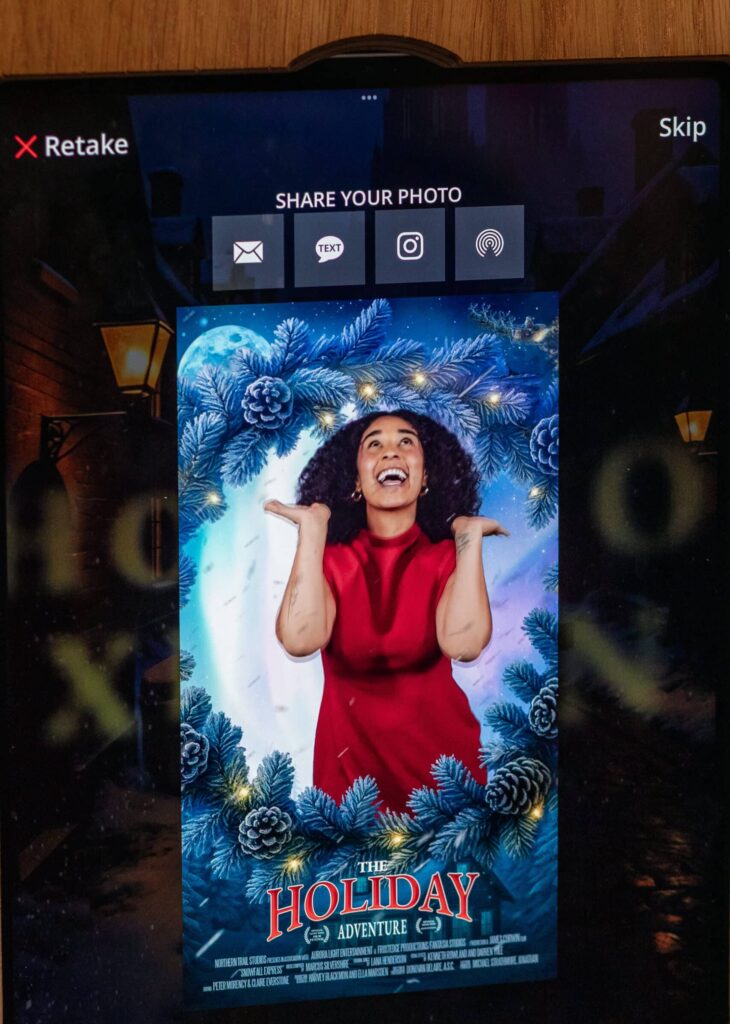 Custom holiday movie poster photo booth design