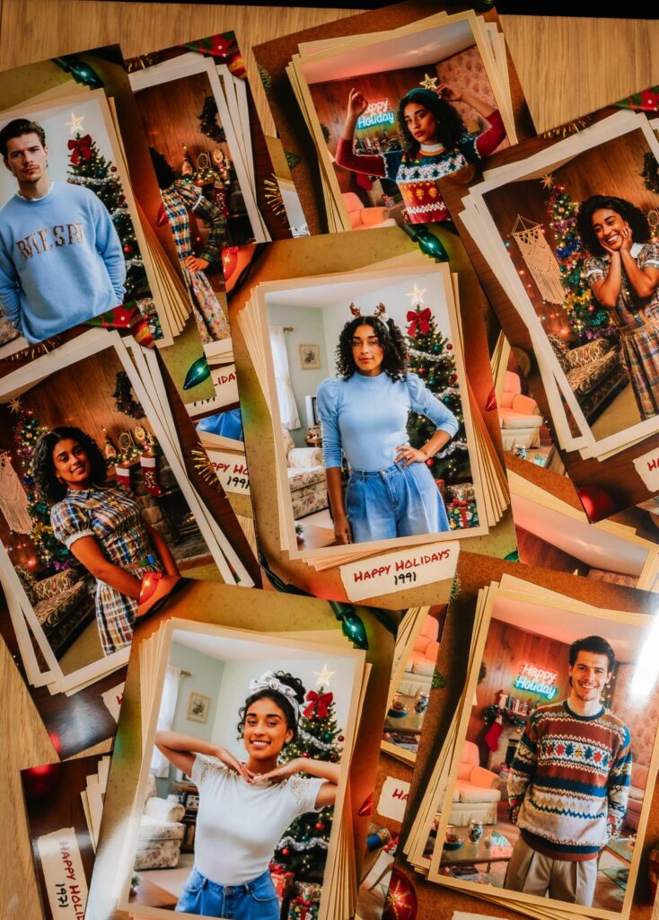 Guests enjoying AI Nostalgic retro-style portraits