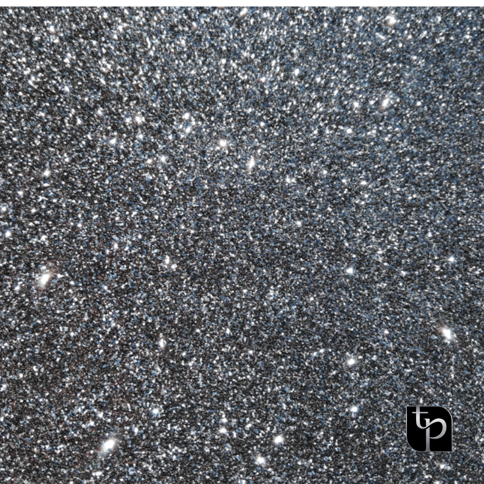 Glittery black and silver backdrop with sparkling texture, ideal for enhancing photography settings offered by The Phototique.