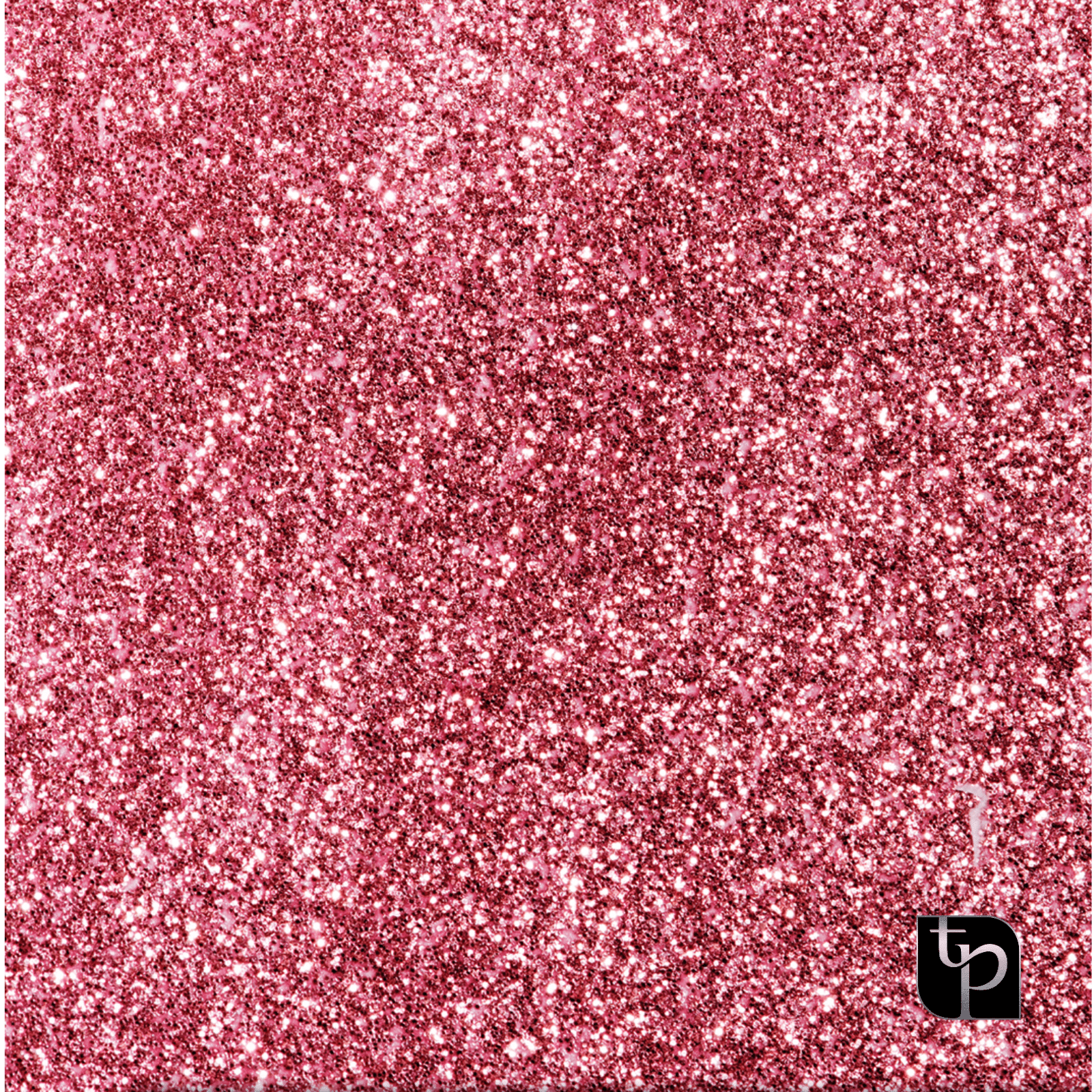 Pink glitter backdrop with sparkling texture, ideal for enhancing photography settings, featuring The Phototique logo.
