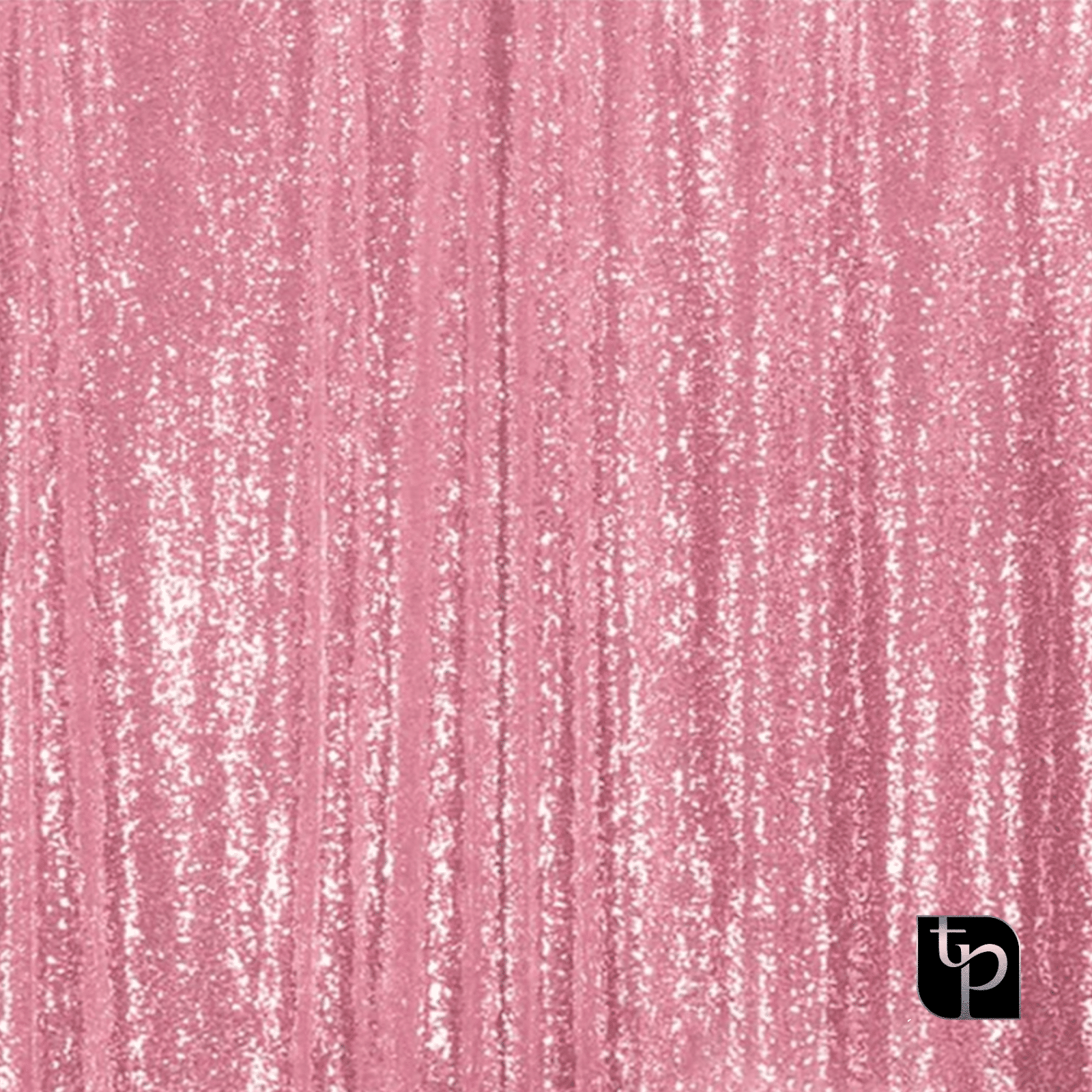 Pink sequin backdrop with shimmering texture, ideal for enhancing photography settings, showcasing The Phototique's diverse backdrop options.