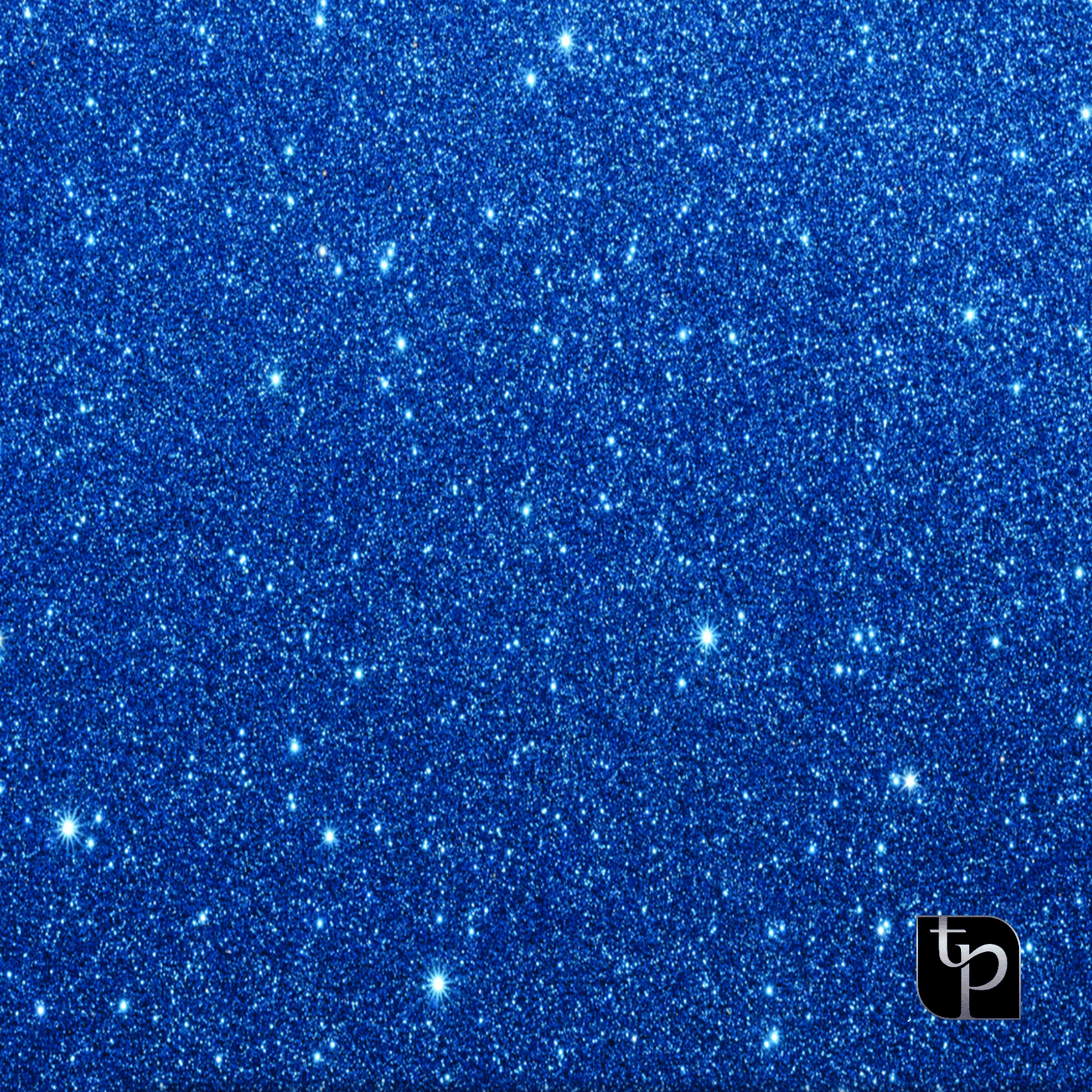 Blue glitter backdrop with shimmering stars, ideal for enhancing photography aesthetics, featuring The Phototique logo.