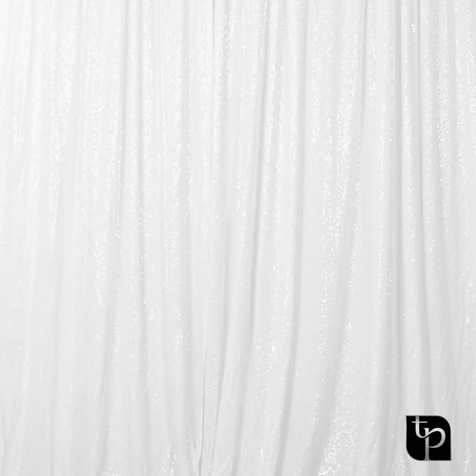 White sequin backdrop from The Phototique, enhancing photography settings with shimmering texture.