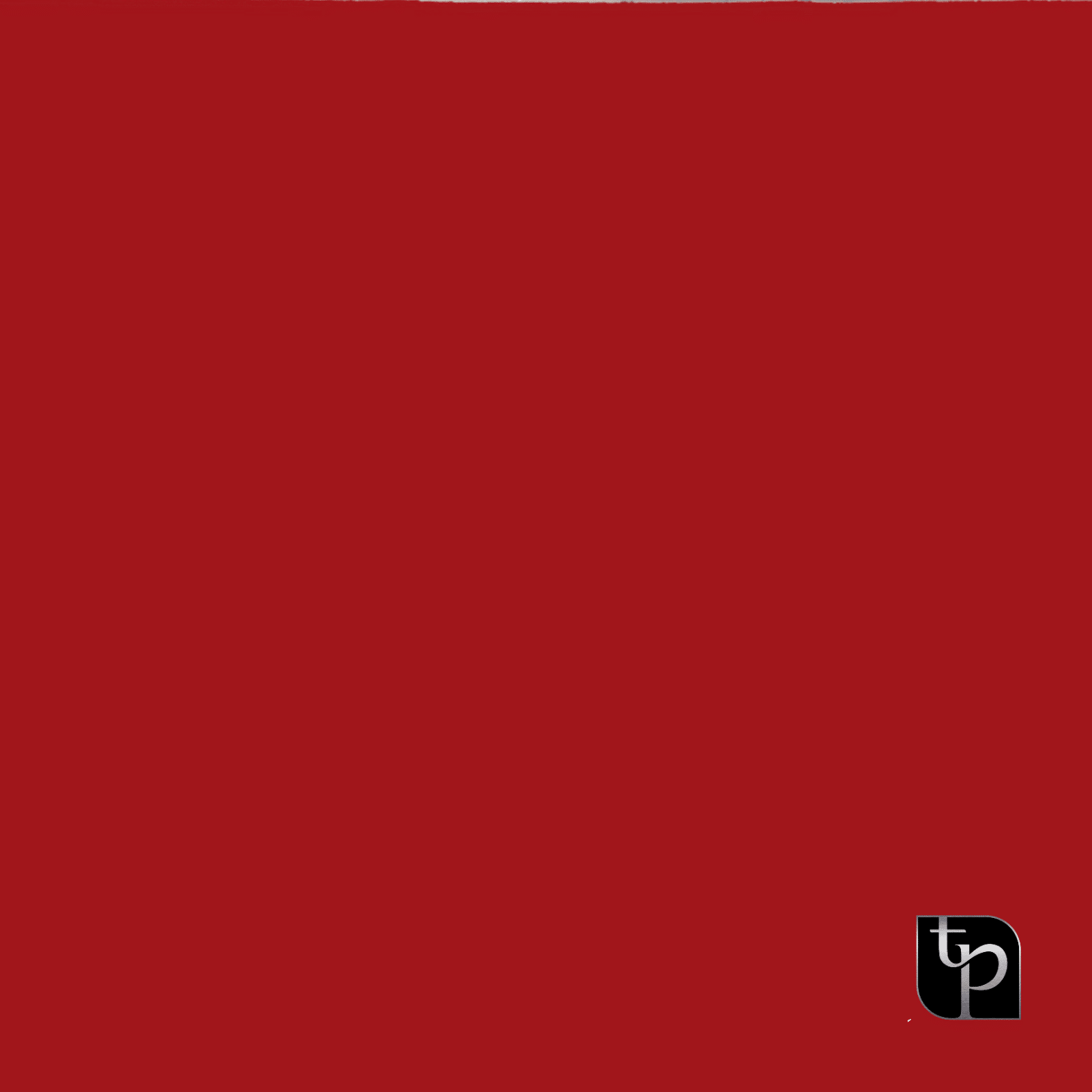 Red backdrop with logo of The Phototique, ideal for enhancing photography settings and diverse photo shoots.