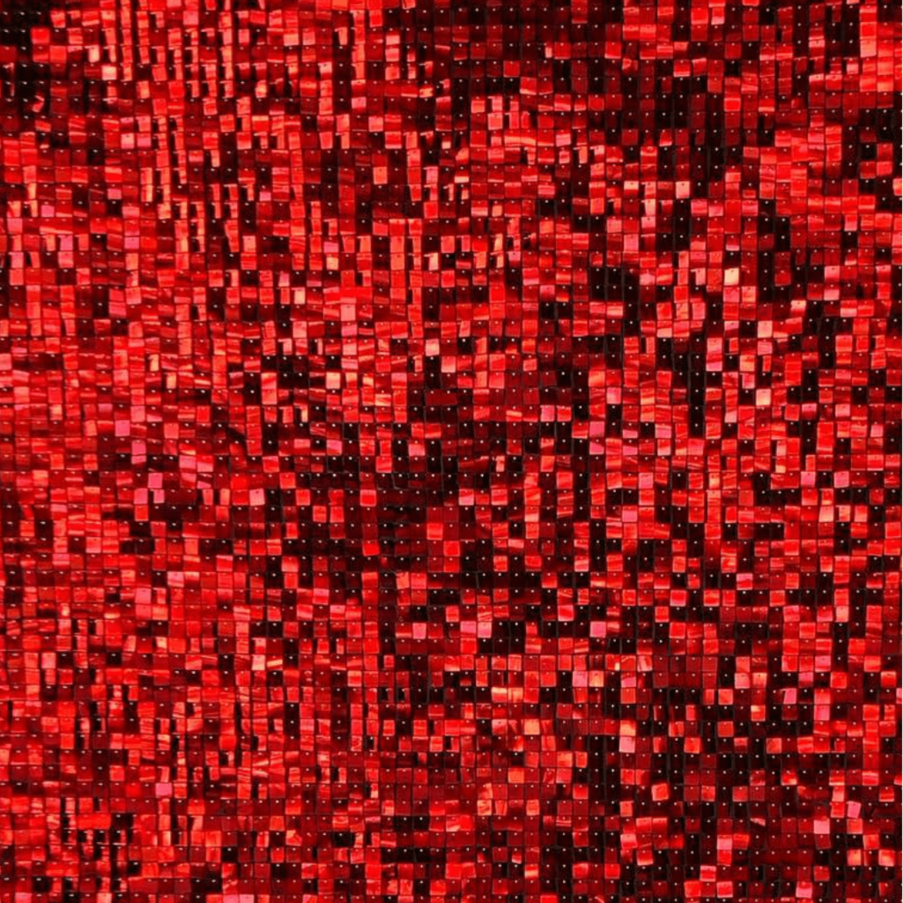 Red sequin backdrop with varying shades and textures, suitable for enhancing photography settings, particularly for festive or glamorous themes.