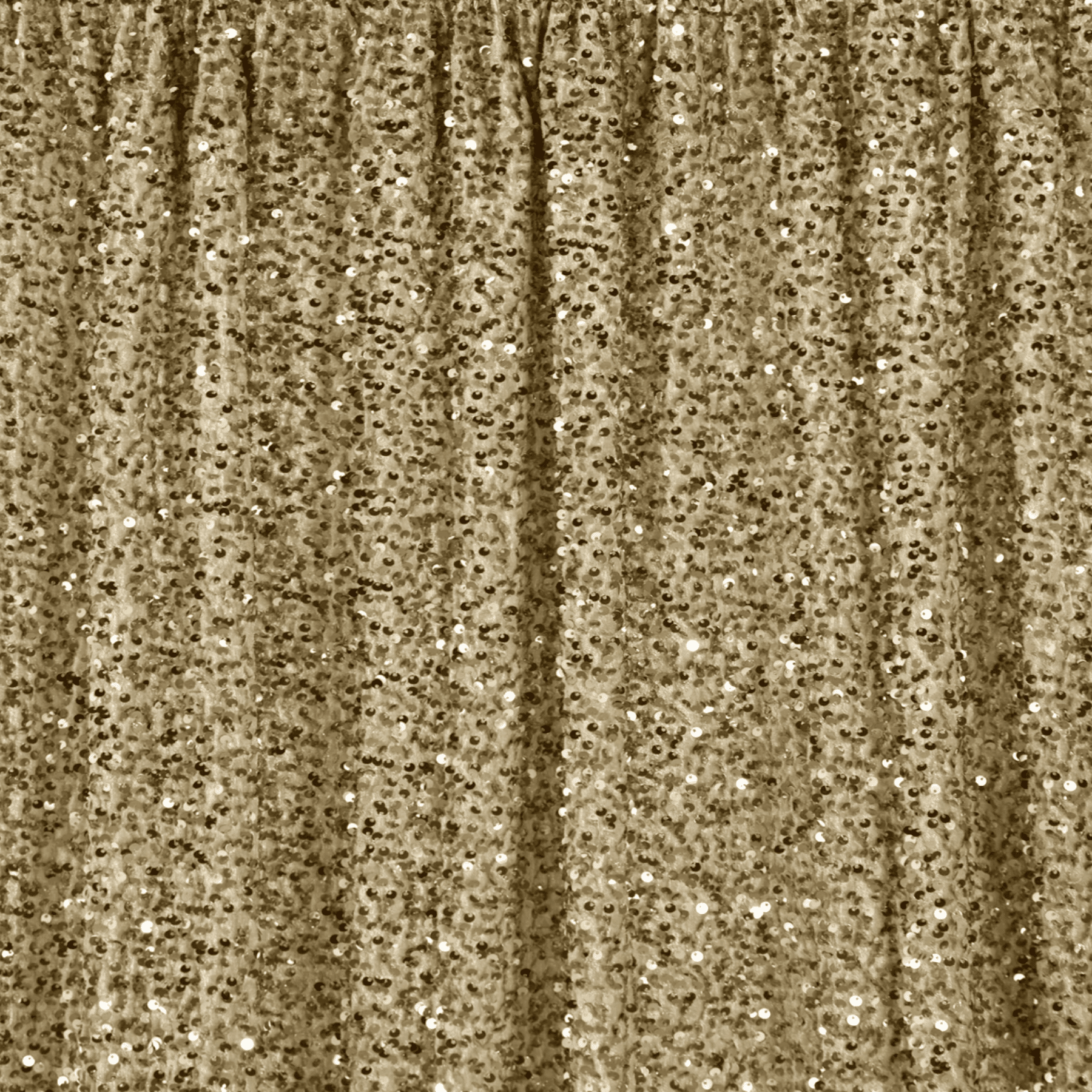 Gold sequin draping fabric enhancing event aesthetics, creating a polished backdrop for upscale gatherings.