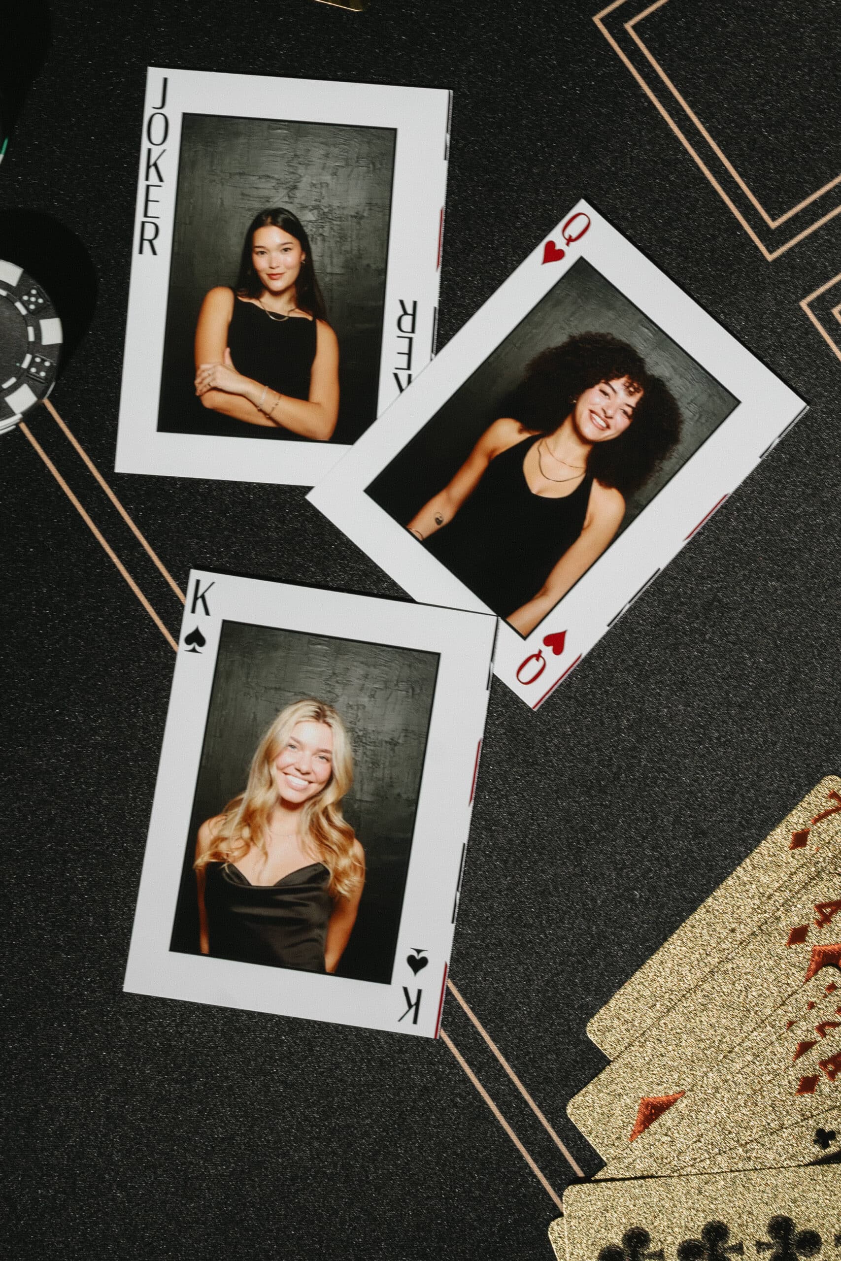 Poker cards styled prints