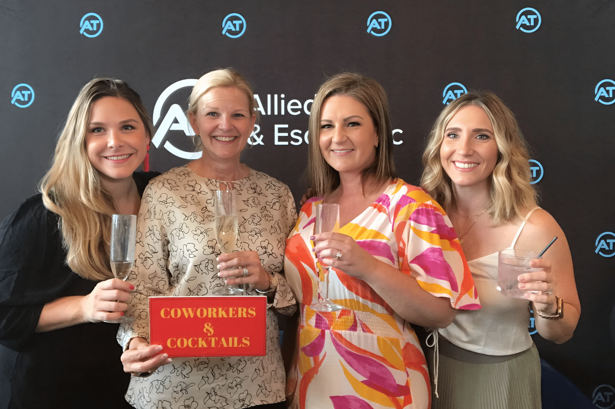 Branded backdrop for photo booth in Washington, DC