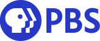 The official PBS logo, which features a blue and white design with three stylized faces in profile.